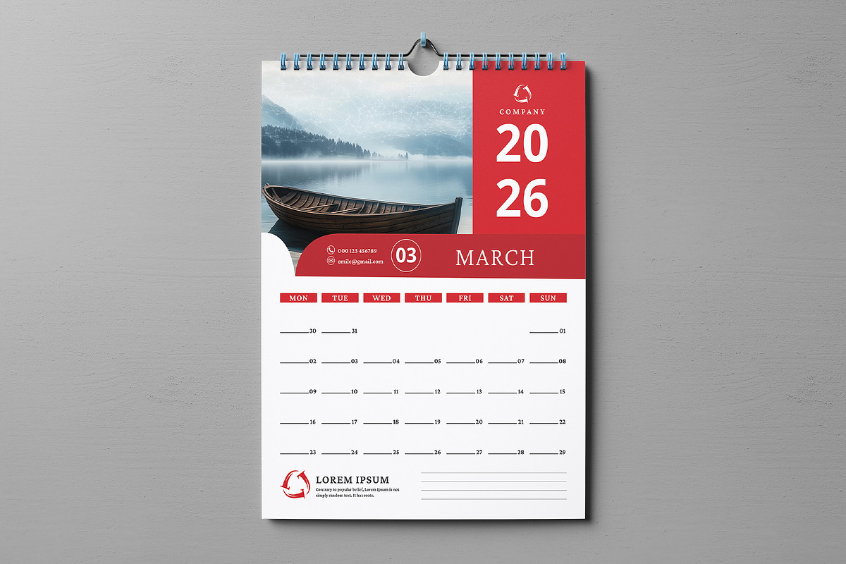 Wall Calendar 2026-2028, a Stationery Template by Design Zone (Photo 3 of 7)