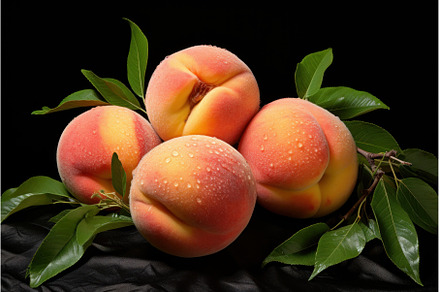 Peach organic background. Generate, a Food & Drink Photo by Ylivdesign