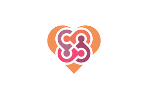 modern love community people logo, a Branding & Logo Template by Rasagama Studio