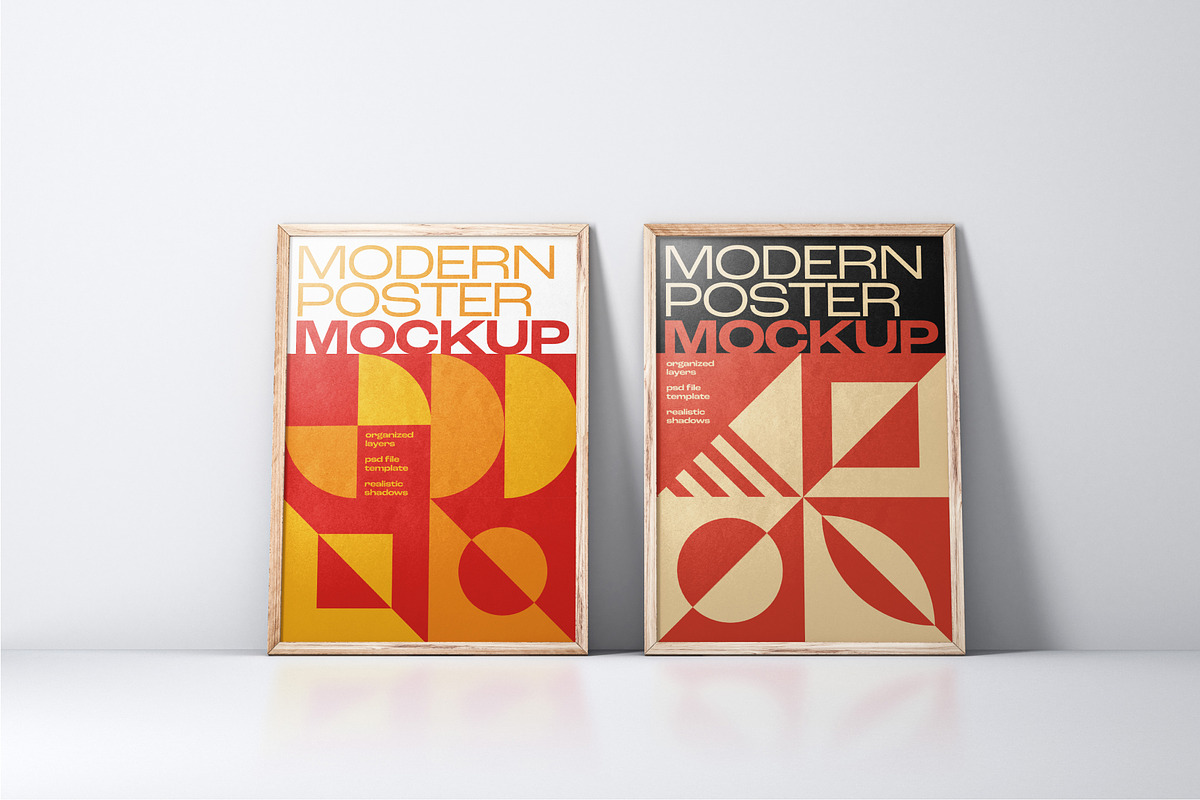 Modern Poster Mockup Set, a Print Template by Deeplab (Photo 14 of 25)