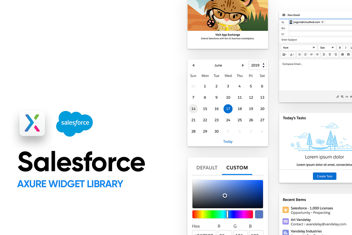 Axure Salesforce Widget Library, a Websites & App Template by Axure Themes