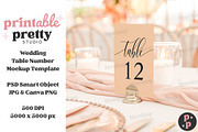 Verona Sunset Table Number Mockup, a Product Mockup by Printable Pretty Studio (Thumbnail 7 of 10)