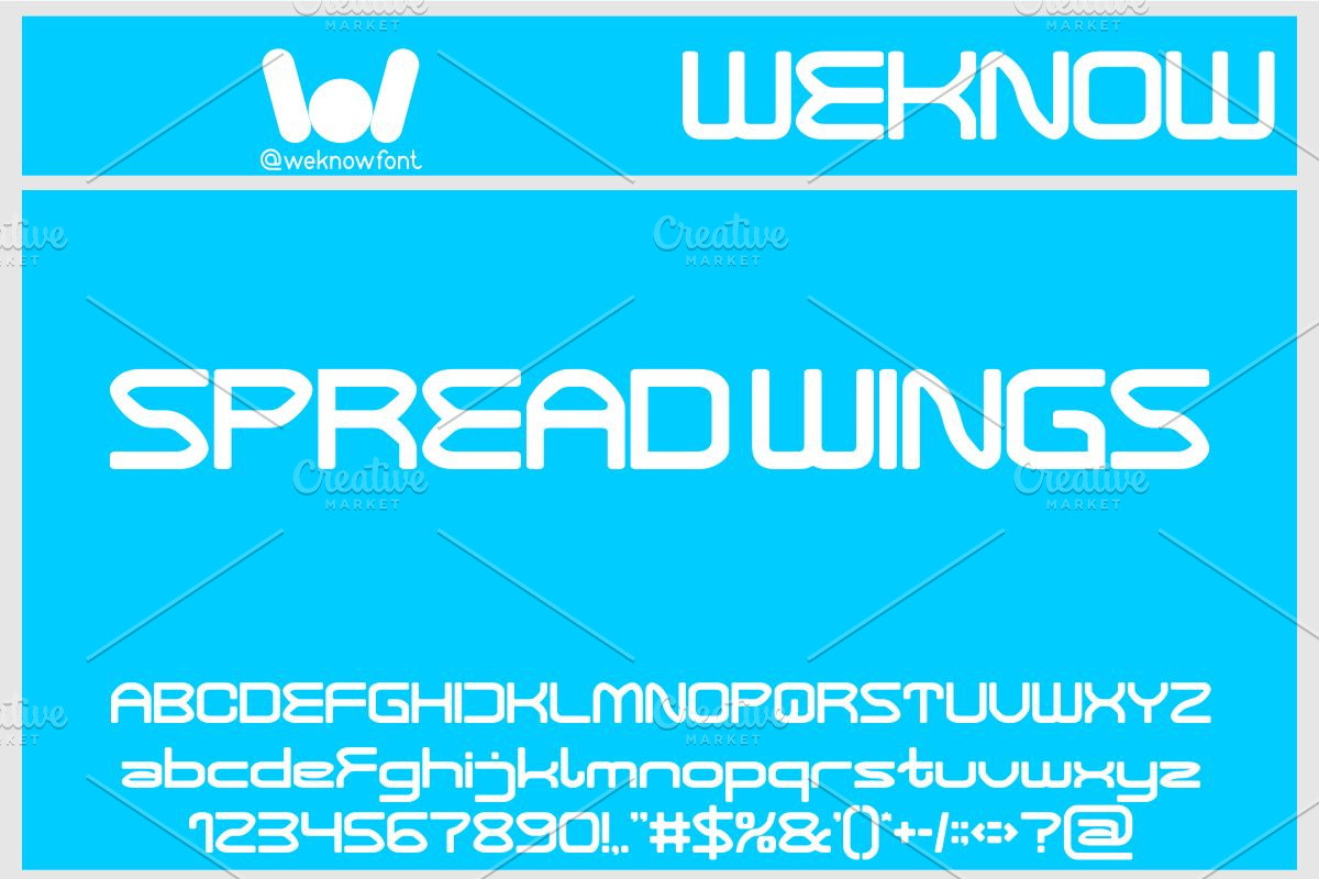 Spread Wings font, a Font by weknow (Photo 1 of 8)