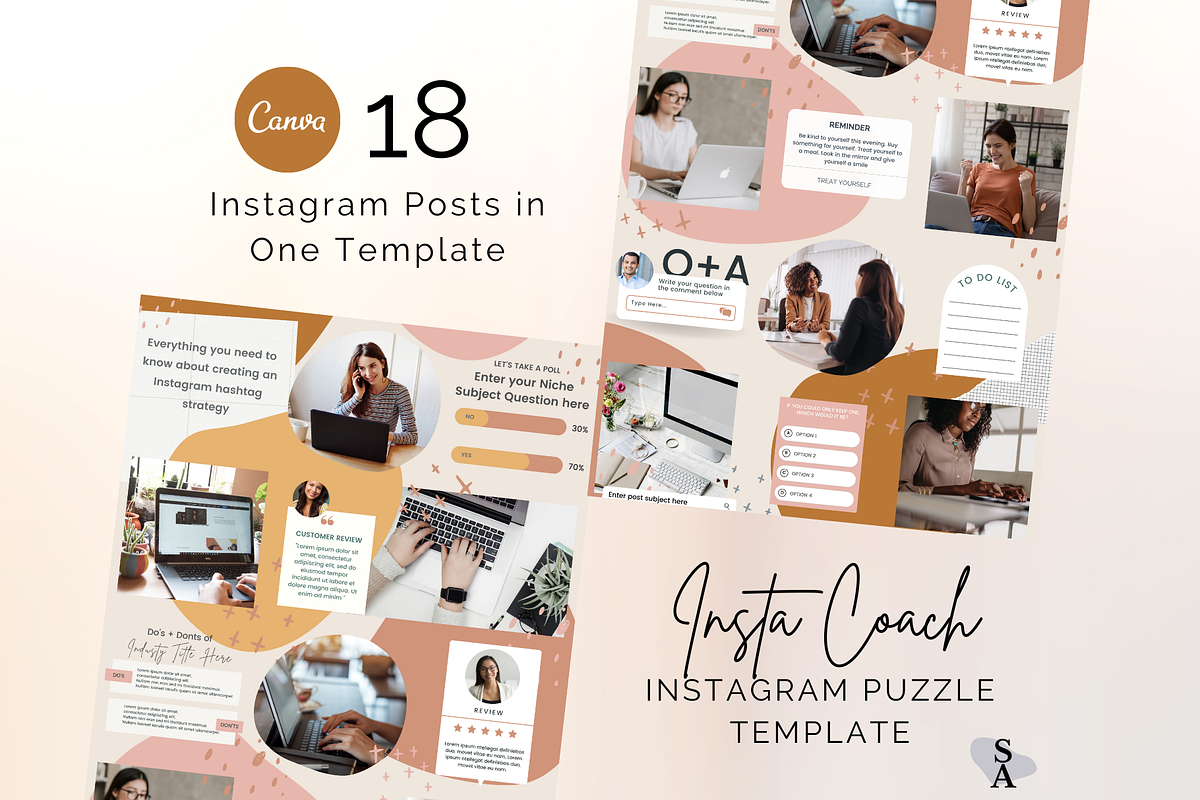 Boho Coach Instagram Puzzle, a Social Media Template by Social Assumptions (Photo 6 of 10)