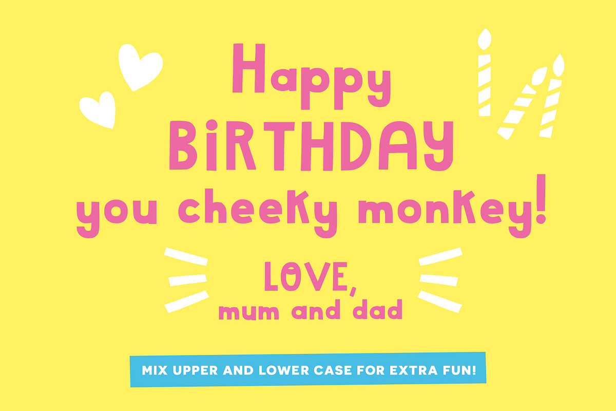 Fun & Bold handwritten font preview 3