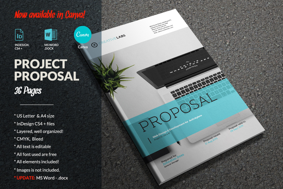 Canva Proposal, a Brochure Template by Sabin (Photo 1 of 9)
