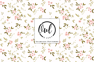 Watercolor Floral Seamless Pattern, a Pattern Graphic by OwlAndFern