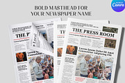 Editable Tabloid-Style Newspaper, a Magazine Template by Oshin Design (Thumbnail 3 of 6)