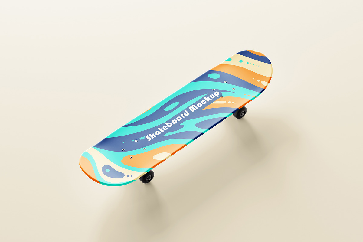 Skateboard Mockup, a Merchandise Mockup by MockupFree.Net (Photo 1 of 10)