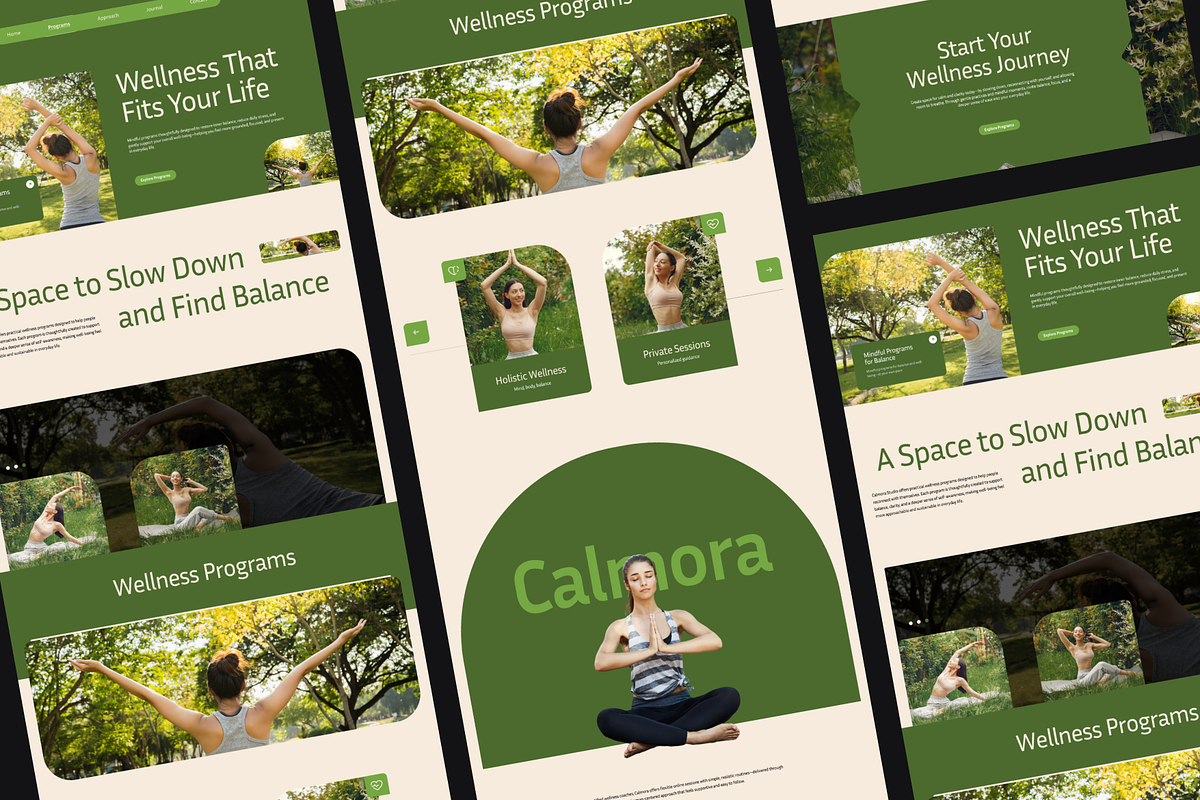 Figma Wellness Landing Page, a Landing Page Template by Musara (Photo 2 of 6)