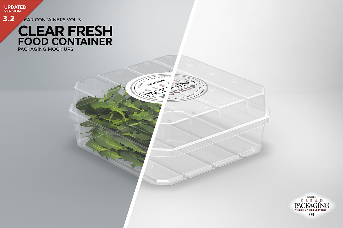Clear Fresh Food Container Mockup, a Cups & Container Mockup by INCDesign (Photo 1 of 7)