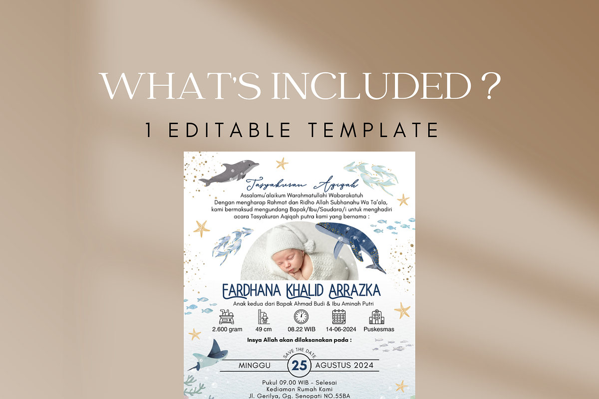 Under The Sea Invitation Canva, an Invitation Template by Blooming Daisy (Photo 2 of 4)