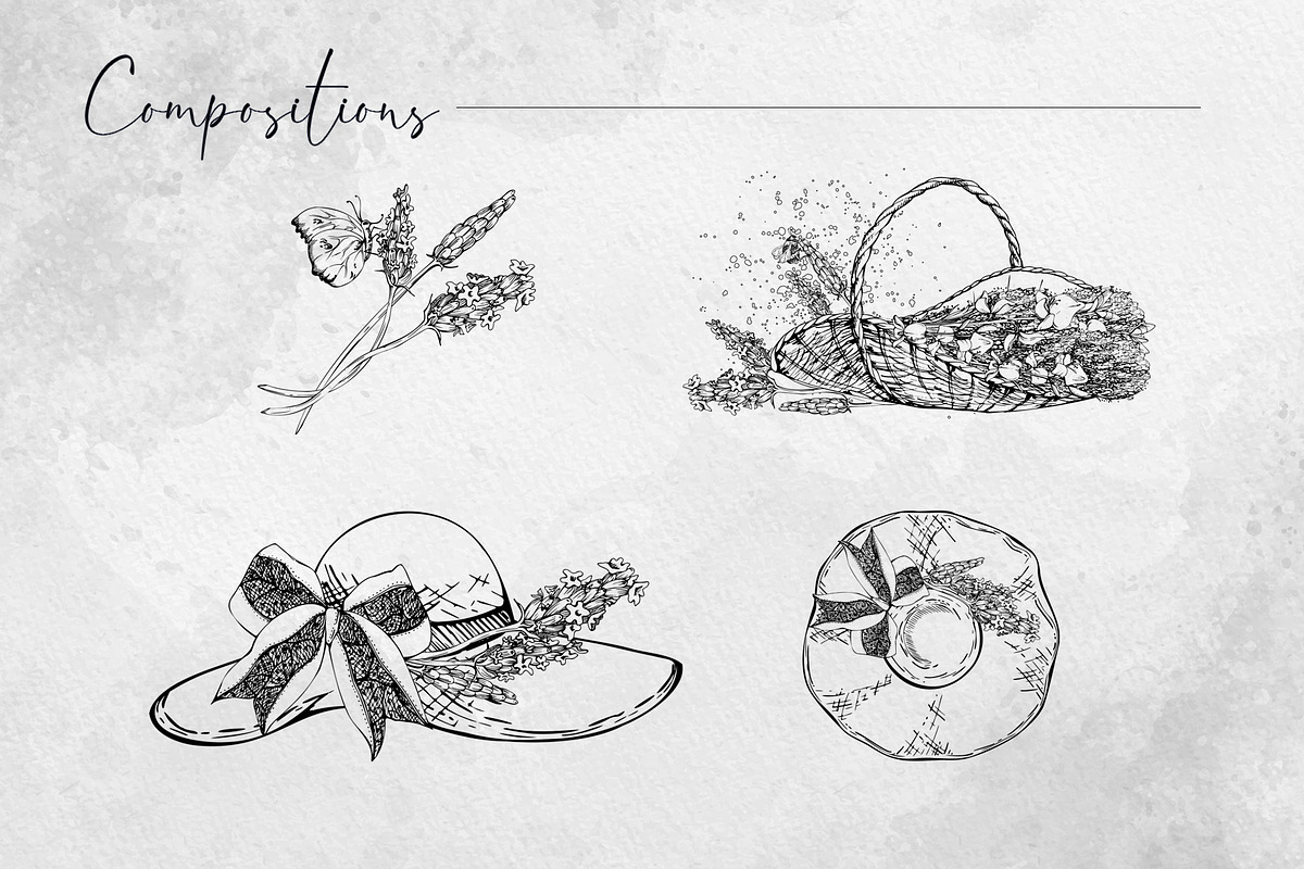 Lavender sun hats, an Object Illustration by MsFlaffy (Photo 6 of 12)