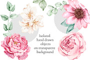 Watercolor Floral Clipart, a Decorative Illustration by Eves_Aquadreams (Thumbnail 2 of 18)