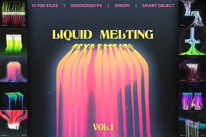 Liquid Melting Text Effects Vol.1, an Action Add-On by Cursedesign