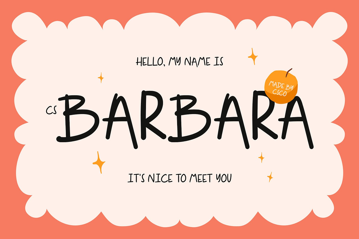 CS Barbara – Fun Handwritten Font, a Handwritten Font by Craft Supply Co. (Photo 1 of 8)