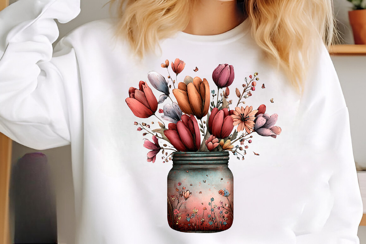 Whimsical spring mason jar clipart, an Illustration by SinaCreation (Photo 11 of 11)