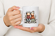 Whimsical Senior Couple Park Clipart, a Seasonal Illustration by Canvas Craft (Thumbnail 5 of 10)