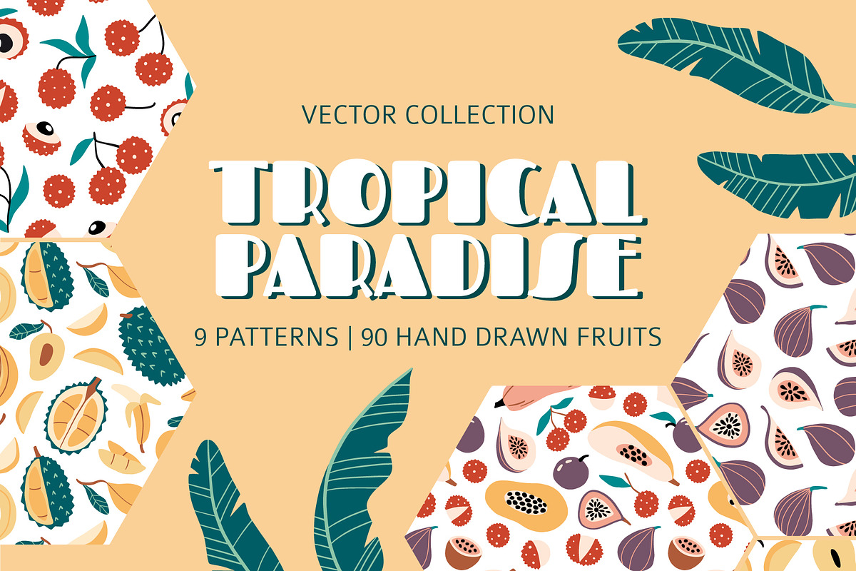 TROPICAL PARADISE patterns and friut, a Pattern Graphic by Lena Nikolaeva (Photo 1 of 16)