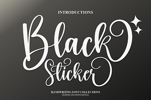 Black Sticker Script Font