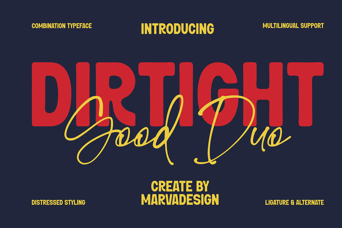 Dirtight - Duo Font, a Sans Serif Font by Marvadesign (Photo 1 of 11)