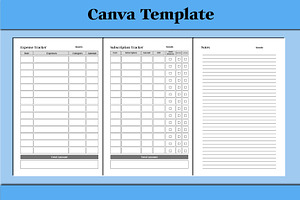 Budget Planner Canva Templates