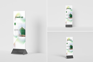 Roll Up Banner Mockup, a Design Template by kebunmockup