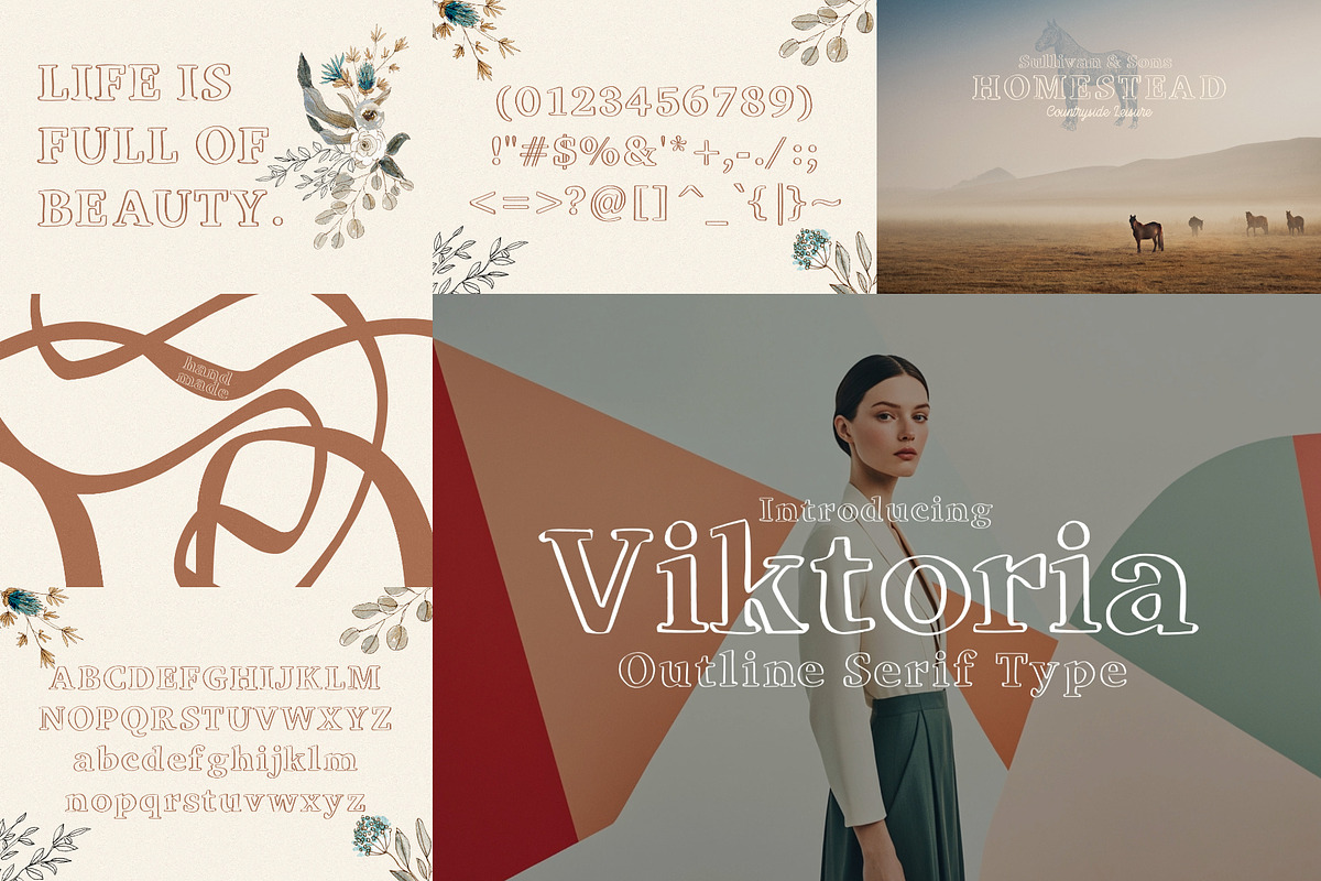 Outline Font Bundle - 34 Fonts!, a Sans Serif Font by HipFonts (Photo 12 of 17)