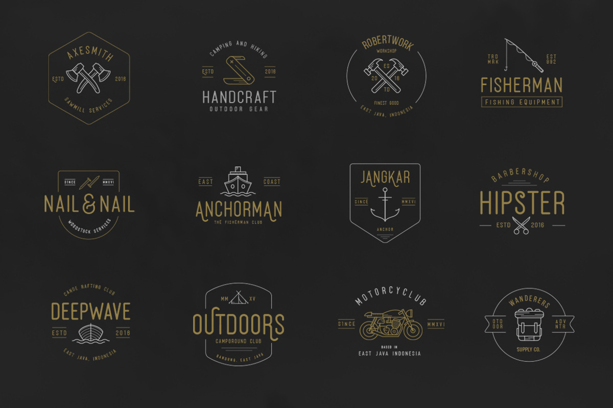 Adventure Icons + Vintage Logo Pack, a Graphic by Wandery Supply (Photo 5 of 6)