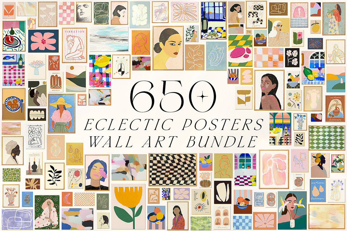 Modern Wall Art Posters Bundle, a Graphic by Ayya Studio (Photo 1 of 94)