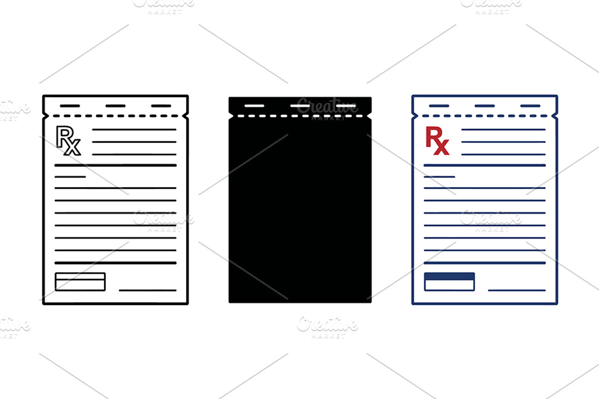 Prescription Pad Vector Icons, an Object Graphic by Artonix (Photo 2 of 3)