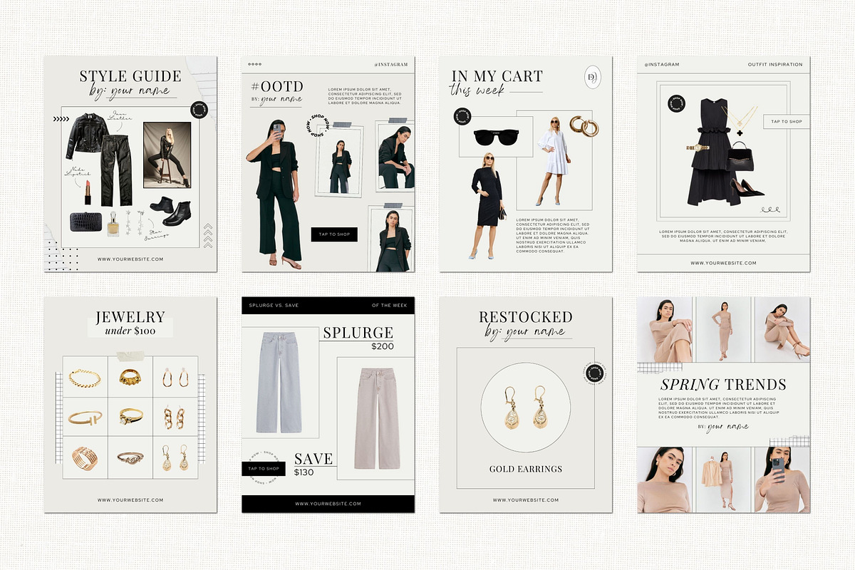 Fashion Blogger LTK Canva Template, a Social Media Template by Deb Creative Studio (Photo 4 of 10)