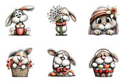 Funny easter bunny peeking clipart, an Illustration by CreationArt (Thumbnail 2 of 7)