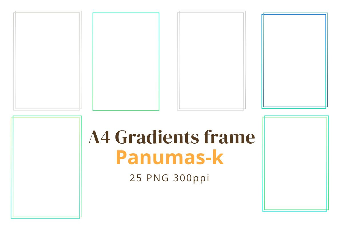 25 PNG Gradients Frame Graphic, a Graphic by PKshop (Photo 4 of 6)