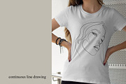 Woman Face Line Art Print, a Person Illustration by Anastasiia_Dzhioeva (Thumbnail 2 of 3)