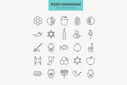 Rosh Hashanah Line Art Icons, an Outline Icon by Anna_leni (Thumbnail 2 of 6)