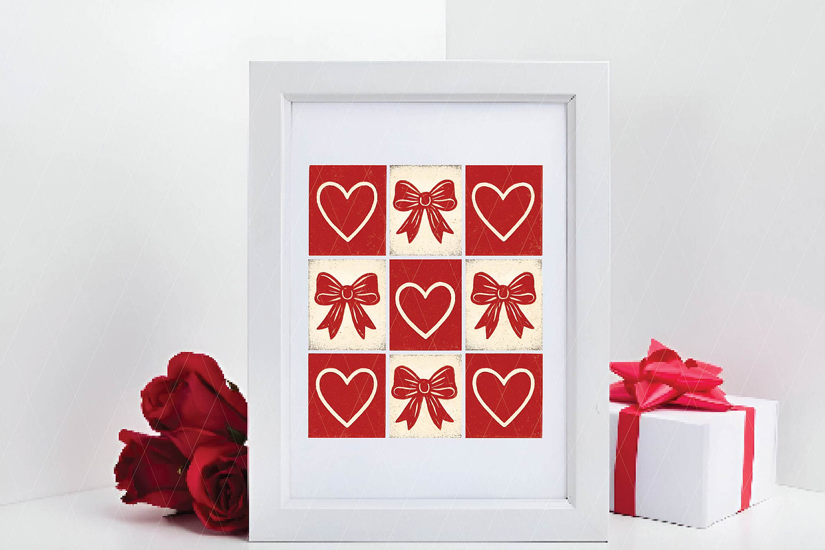 Retro Checkered Valentine's SVG PNG, an Illustration by DreamPrint404 (Photo 5 of 8)