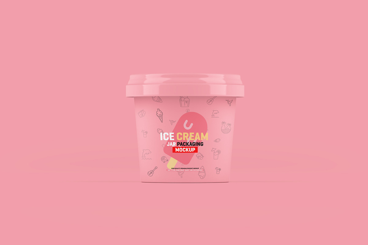 Ice Cream Jar Packaging Mockup, a Cups & Container Mockup by Toasin Studio (Photo 8 of 8)