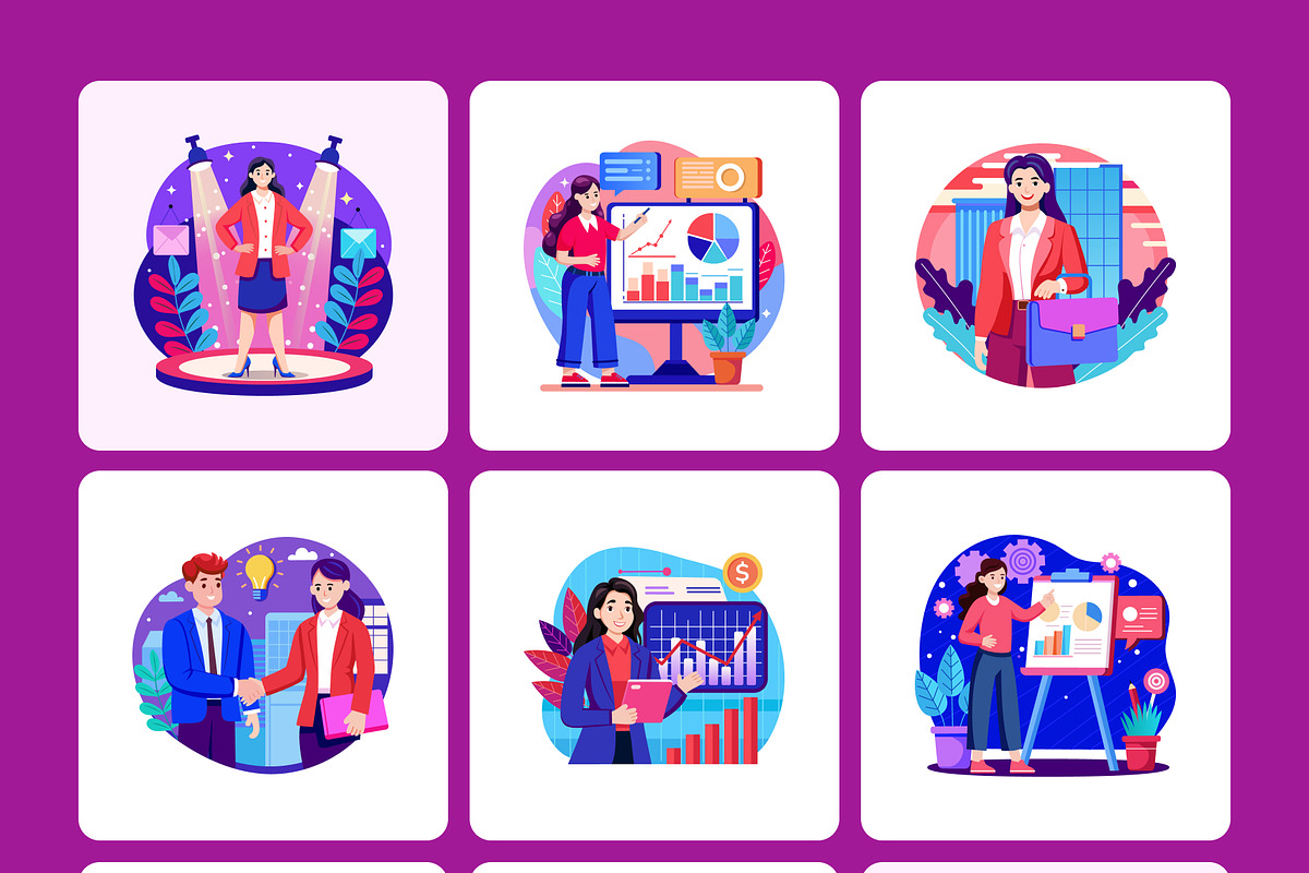 Women Day Illustrations Set, a Person Illustration by Brickclay (Photo 9 of 13)