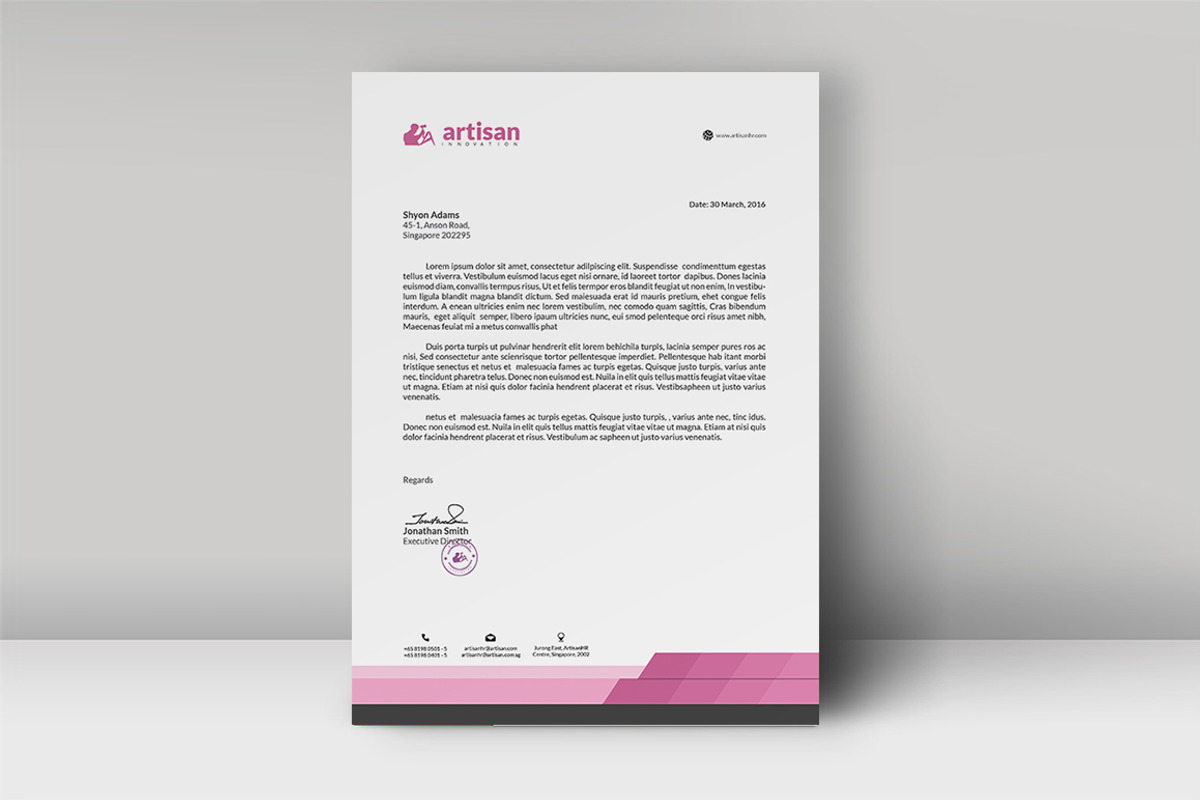 Letterhead Template, a Stationery Template by artisanHR (Photo 3 of 6)