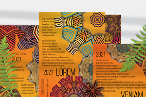 Flyer template A4 Mandala Ethnic
