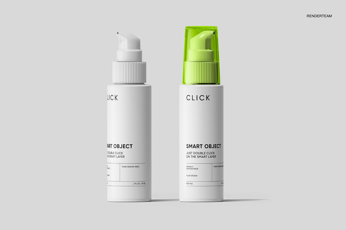 Pump Bottle Mockup Set, a Product Mockup by Renderteam (Photo 11 of 16)