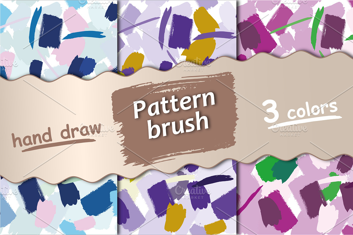 Seamless pattern with brush, a Pattern Graphic by Olgaart (Photo 1 of 4)