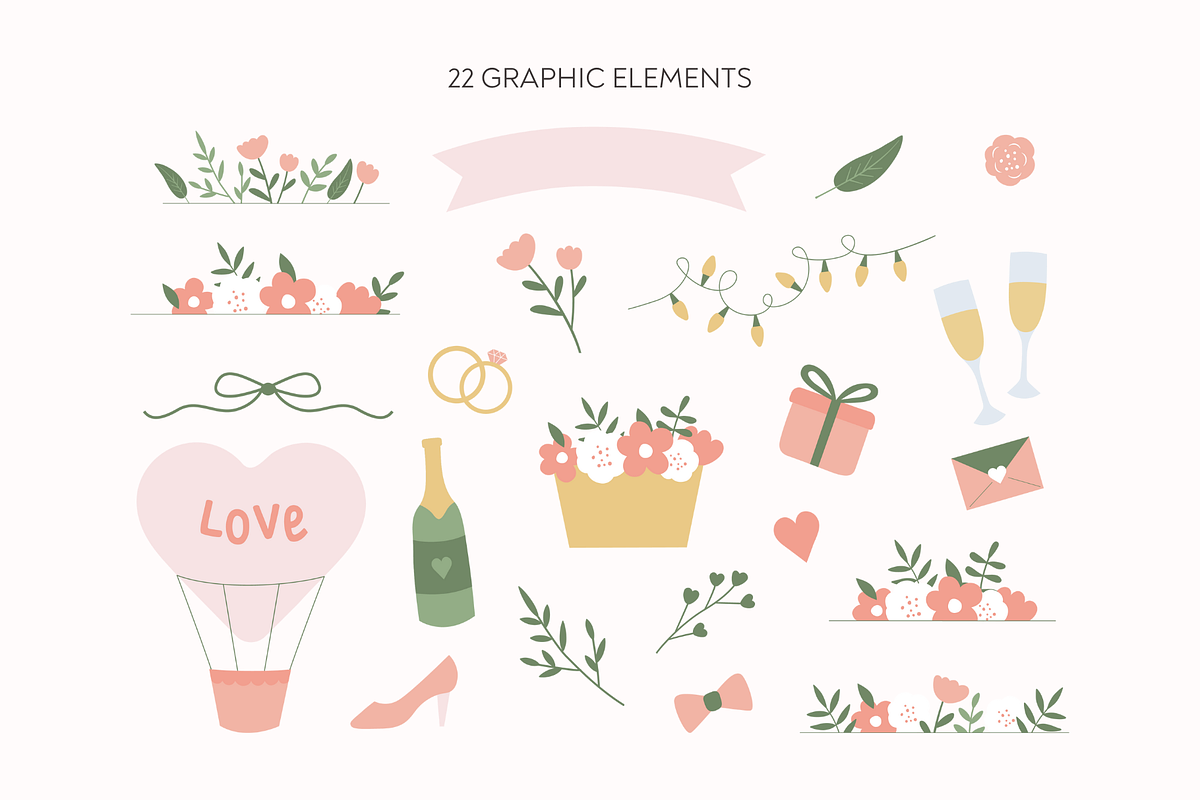 Delicate Wedding Invitation Set, a Design Template by Ollyta May (Photo 2 of 13)