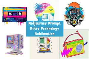 Prompt Retro Technology Sublimation, a Decorative Illustration by Creative design
