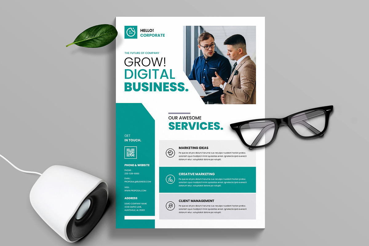 Digital Business Corporate Flyer, a Flyer Template by FlyeredTemplate (Photo 3 of 3)