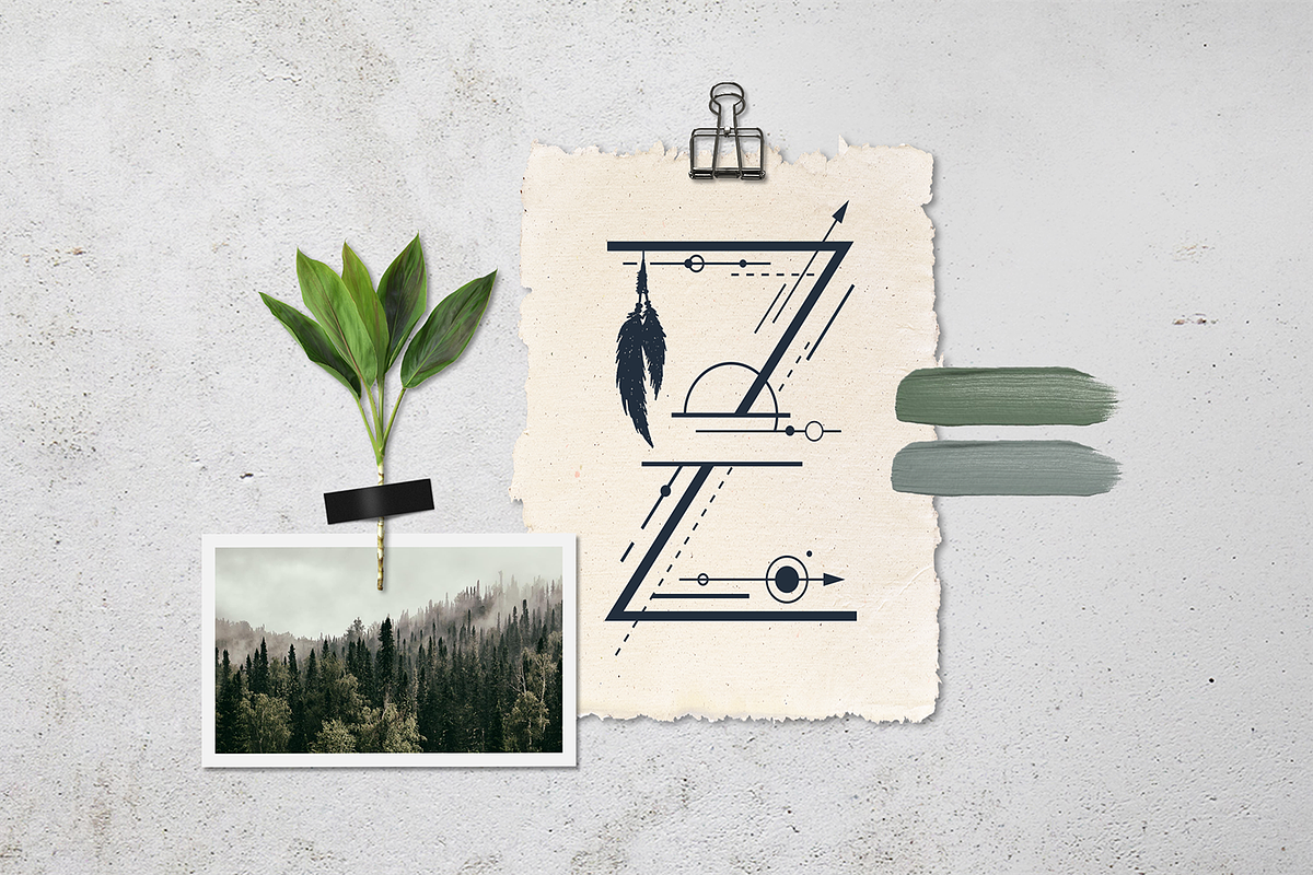 Totem. Mystical Font. Line Art Style, a Script Font by Cosmic Store (Photo 31 of 35)