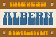 Albern - A Groovy 70s Font, a Serif Font by The Type Fella (Thumbnail 1 of 6)