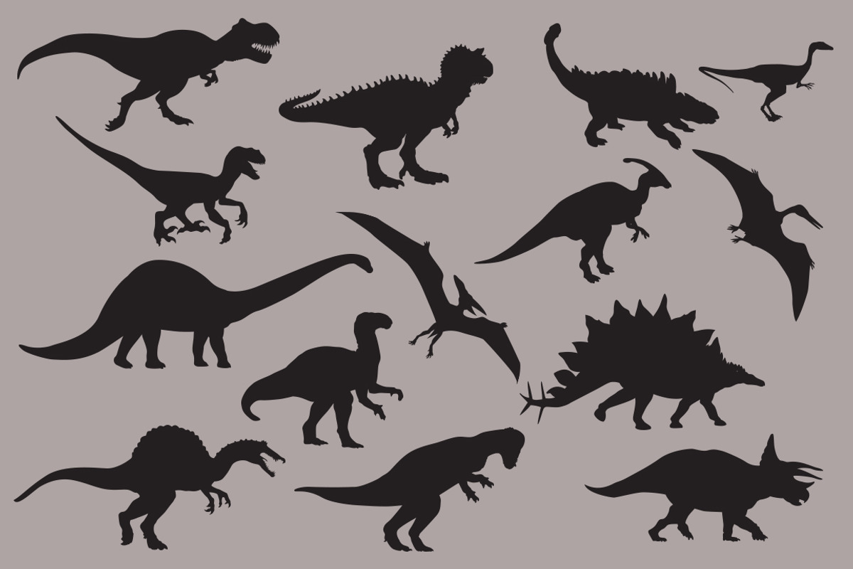Dinosaur Silhouettes, an Illustration by Cheeky Lemons (Photo 2 of 3)