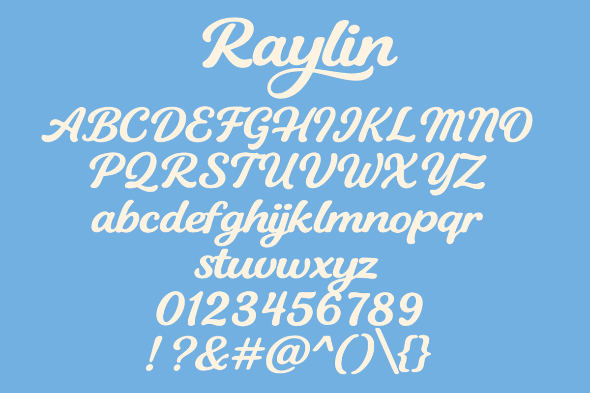 Raylin is a bold handwritten script, a Handwritten Font by cocodesign (Photo 2 of 7)